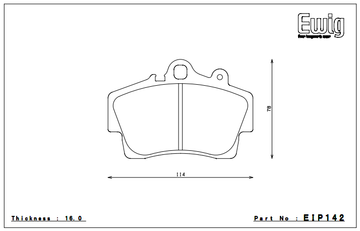 Endless Brake Pad Set EIP142 MX72 - 0