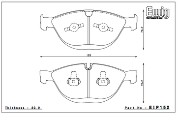 Endless Brake Pad Set EIP152 MX72 - 0