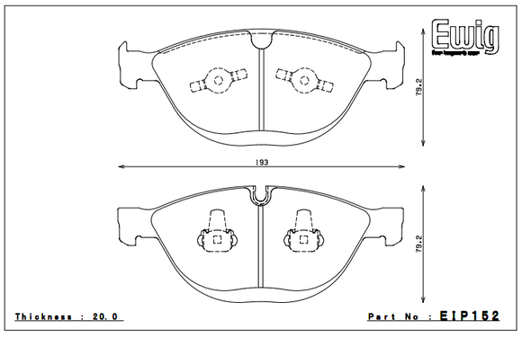 Endless Brake Pad Set EIP152 MX72