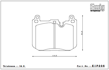 Endless Brake Pad Set EIP206 CCRG - 0