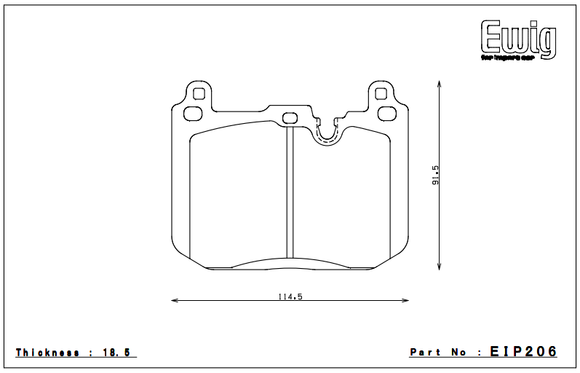 Endless Brake Pad Set EIP206 CCRG