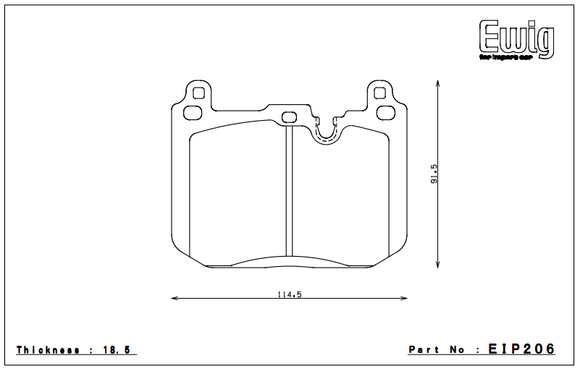 Endless Brake Pad Set EIP206 ME20
