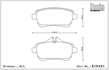 Endless Brake Pad Set EIP231 CCRG - 0