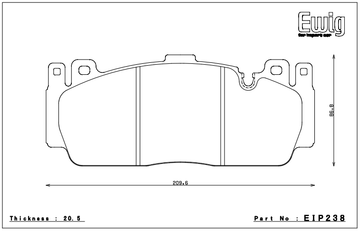 Endless Brake Pad Set EIP238 MP - 0