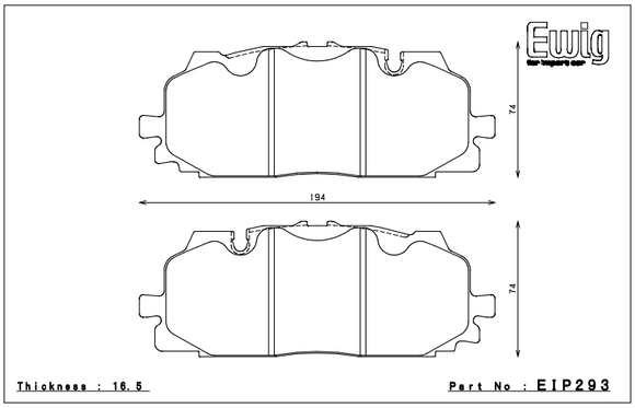 Endless Brake Pad Set EIP293 MX72