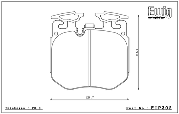 Endless Brake Pad Set EIP302 MP - 0