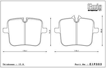 Endless Brake Pad Set EIP303 MX72 - 0