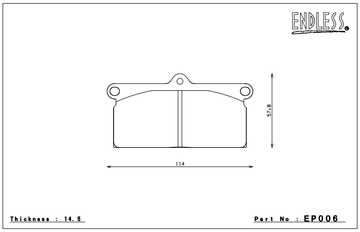 Endless Brake Pad Set EP006 MX72 - 0