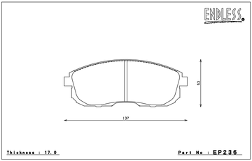 Endless Brake Pad Set EP236 ME22 - 0