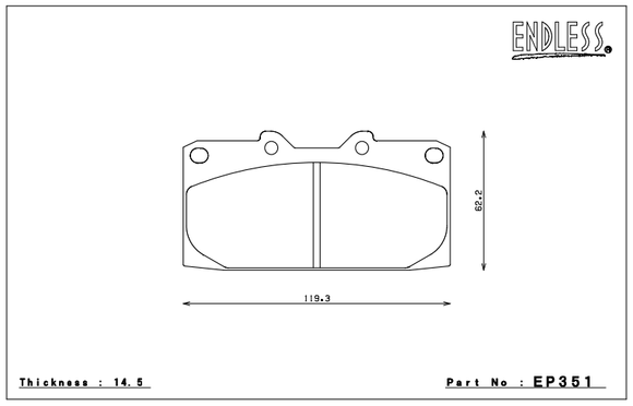 Endless Brake Pad Set EP351 ME22