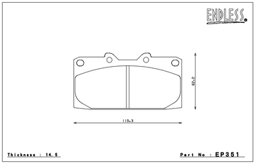 Endless Brake Pad Set EP351 MX72 - 0
