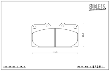 Endless Brake Pad Set EP351 S580 - 0