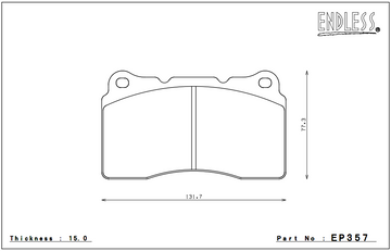 Endless Brake Pad Set EP357 N84M - 0