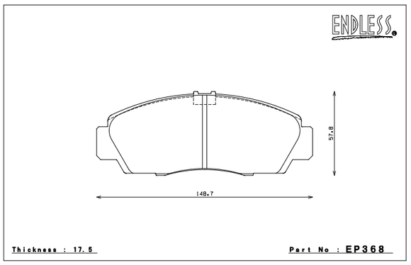Endless Brake Pad Set EP368 MX72