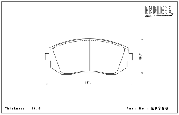 Endless Brake Pad Set EP386 MXPL