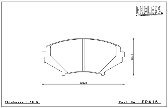 Endless Brake Pad Set EP416 MX72