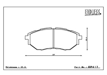 Endless Brake Pad Set EP417 MP - 0