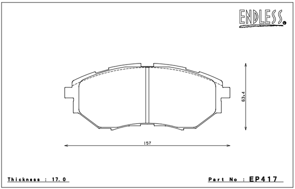 Endless Brake Pad Set EP417 MX72
