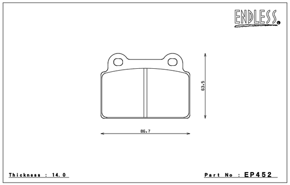Endless Brake Pad Set EP452 MX72