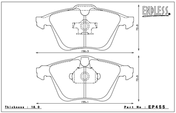 Endless Brake Pad Set EP455 PC35 - 0