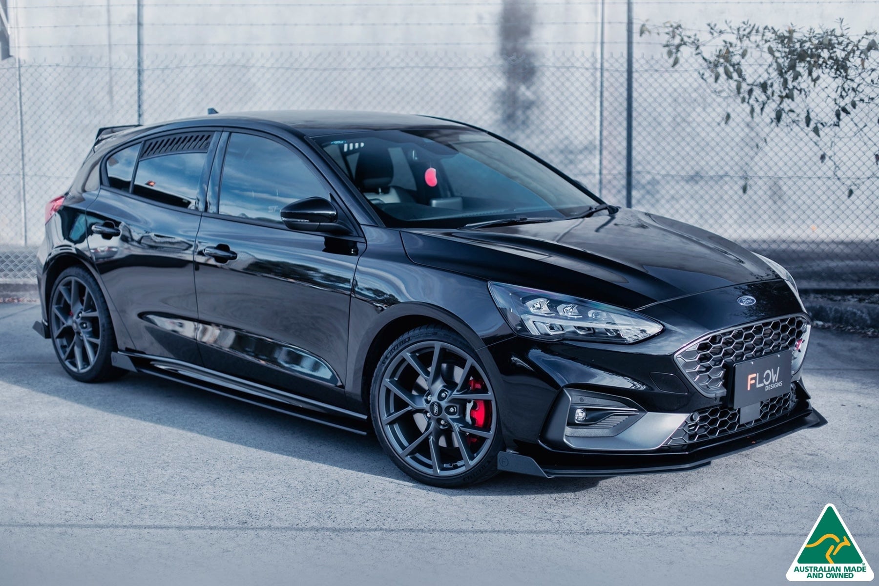FLOW Designs  MK4 & MK4.5 Focus ST Front Lip Splitter Extensions (Pair) - MODE Auto Concepts