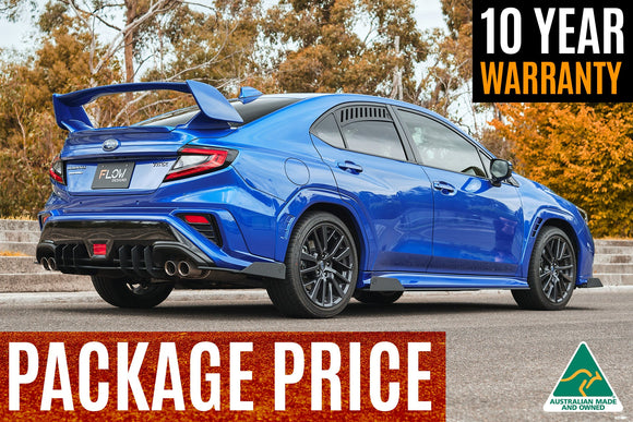 FLOW Designs  VB WRX Full Lip Splitter Set (GLOSS BLACK) - MODE Auto Concepts