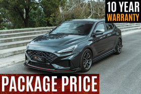 FLOW Designs  i30N Fastback PD FL 2022+ Full Lip Splitter Set - MODE Auto Concepts