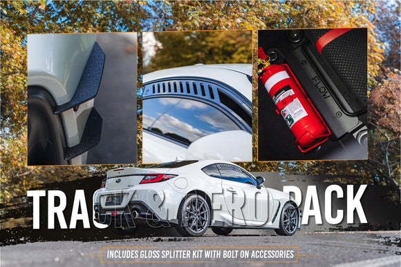 FLOW Designs  ZD8 BRZ Full Lip Splitter Set (GLOSS BLACK) - MODE Auto Concepts