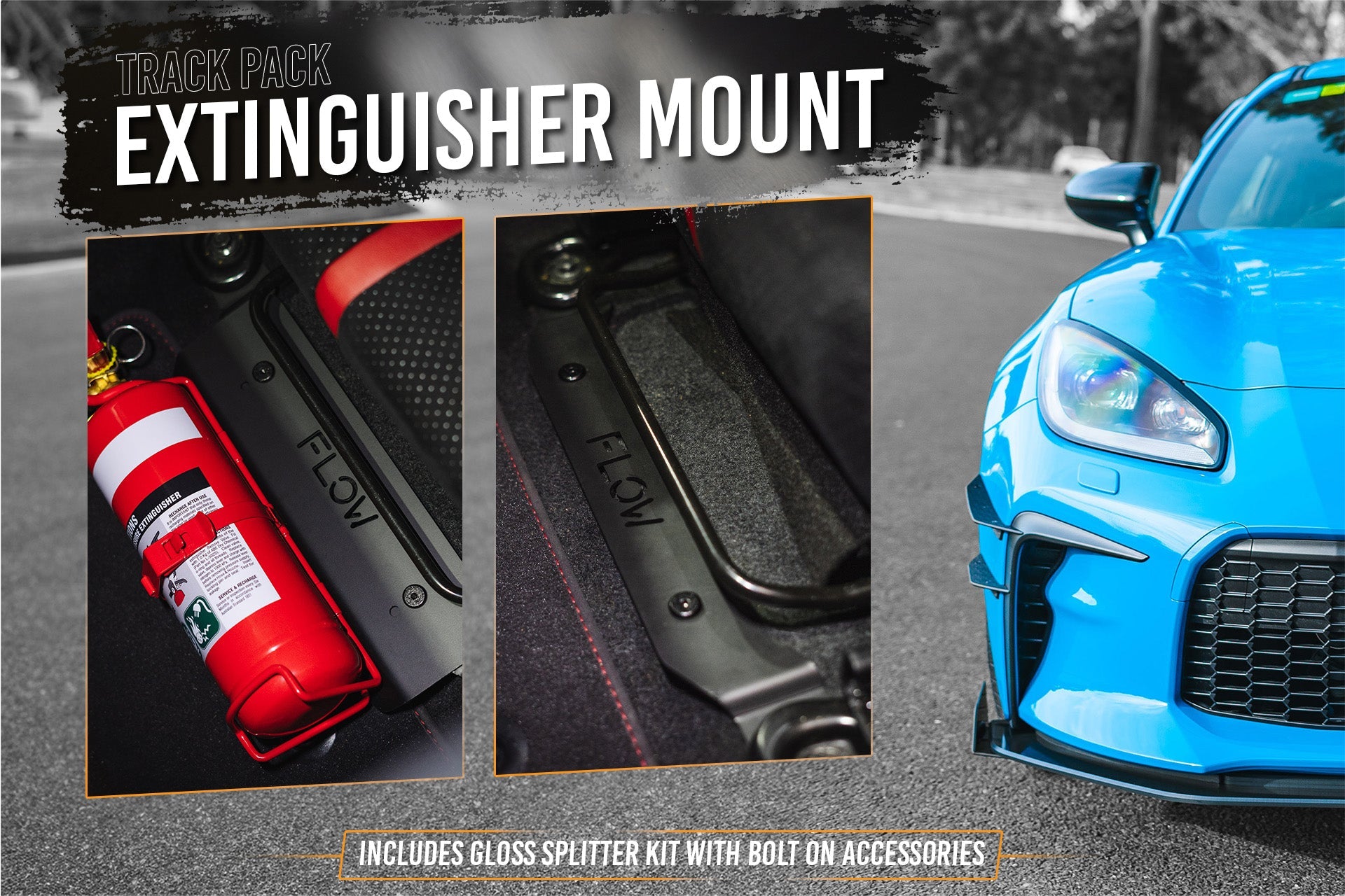 FLOW Designs  ZN8 GR86 Full Lip Splitter Set (GLOSS BLACK) - MODE Auto Concepts