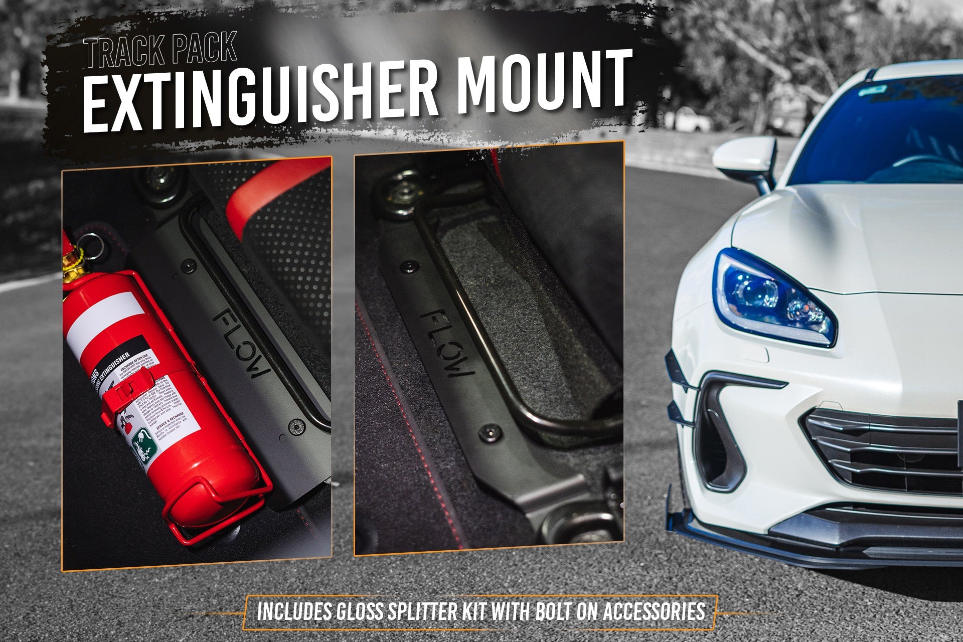 FLOW Designs  ZD8 BRZ Full Lip Splitter Set (GLOSS BLACK) - MODE Auto Concepts