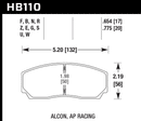 Hawk Brake Pad Set HB110G.654 DTC-60-2