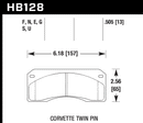 Hawk Brake Pad Set HB128S.505 HT-10-2