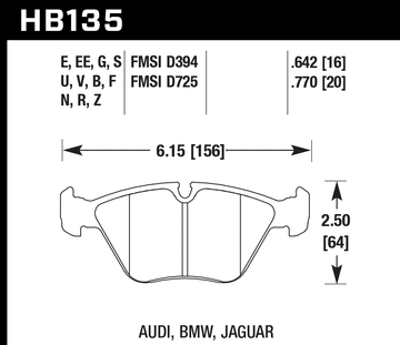Hawk Brake Pad Set HB135Z.770 Performance Ceramic - 0