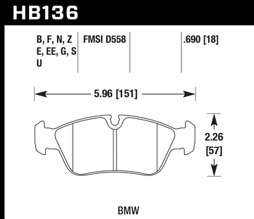 Hawk Brake Pad Set HB136Z.690 Performance Ceramic - 0