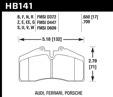 Hawk Brake Pad Set HB141N.650 HP-Plus - 0