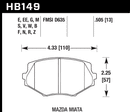 Hawk Brake Pad Set HB149Z.505 Performance Ceramic-2