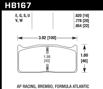 Hawk Brake Pad Set HB167S.620 HT-10 - 0