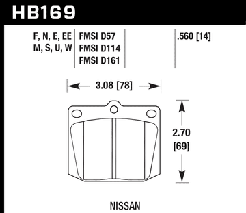 Hawk Brake Pad Set HB169U.560 DTC-70 - 0