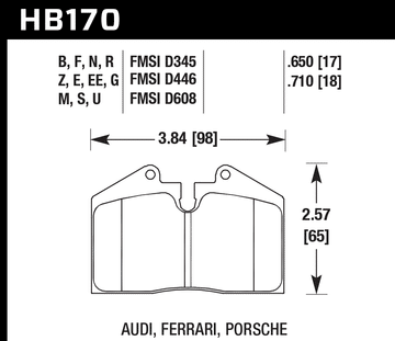Hawk Brake Pad Set HB170G.650 DTC-60 - 0
