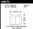 Hawk Brake Pad Set HB171S.590 HT-10-2