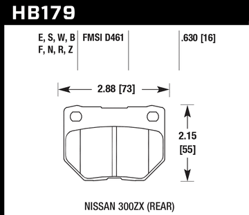 Hawk Brake Pad Set HB179Z.630 Perfromance Ceramic - 0