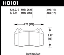 Hawk Brake Pad Set HB181E.660 Blue-2