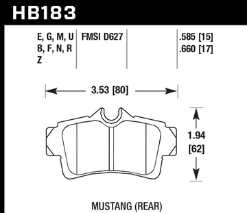 Hawk Brake Pad Set HB183Z.585 Performance Ceramic - 0