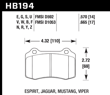 Hawk Brake Pad Set HB194G.570 DTC-60 - 0