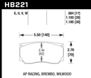 Hawk Brake Pad Set HB221U1.18 DTC-70-2