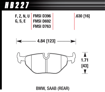 Hawk Brake Pad Set HB227Z.630 Performance Ceramic - 0