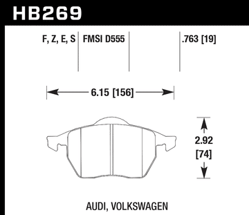 Hawk Brake Pad Set HB269Z.763 Performance Ceramic - 0