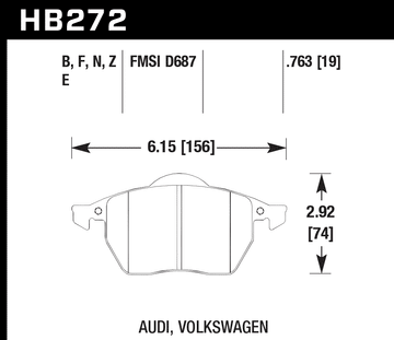 Hawk Brake Pad Set HB272Z.763 Performance Ceramic - 0