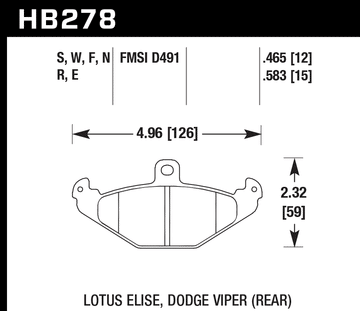 Hawk Brake Pad Set HB278S.465 HT-10 - 0