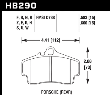 Hawk Brake Pad Set HB290Z.583 Performance Ceramic - 0